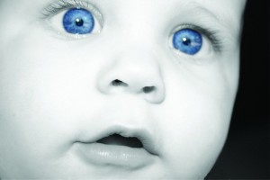 babies are born with blue eyes