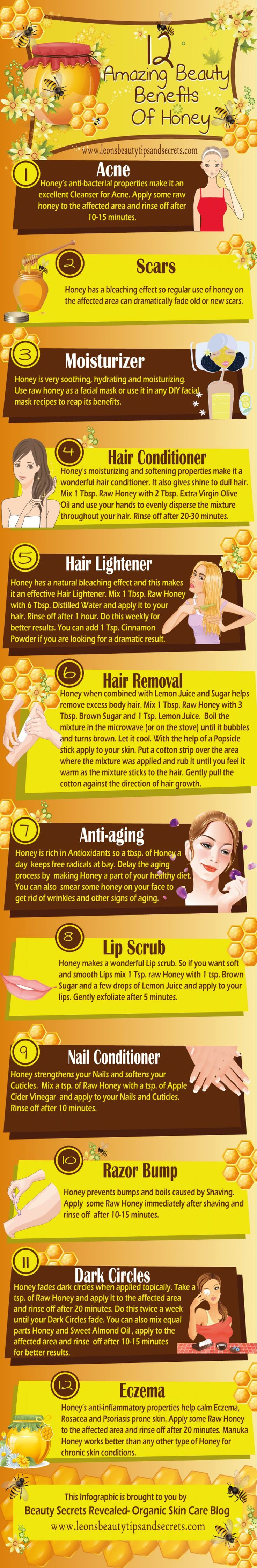 Facts and Amazing Benefits of Honey Infographic Benefits of Honey   51+ Amazing Health and Beauty Benefits [Infographic + Text]