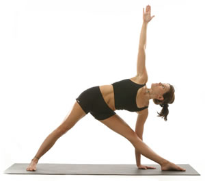 Trikonasan yoga (Triangle Pose)
