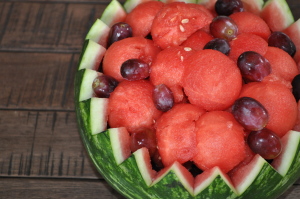 watermelon grapes salad