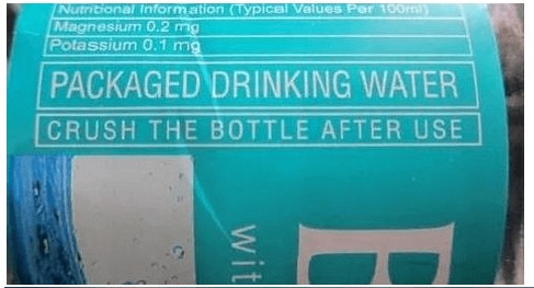 Warning - CRUSH THE BOTTLE AFTER USE